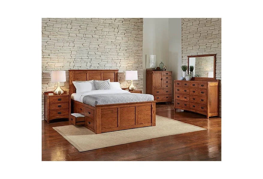 Mission Hill Queen Bedroom Group by AAmerica at Esprit Decor Home Furnishings